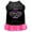 Black W/Bright Pink, variant on Pet Dog Cat Dress Rhinestone, "Zebra Heart"
