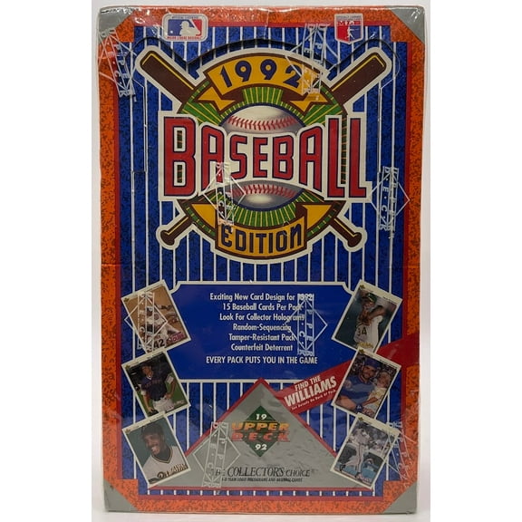 MLB 1992 Upper Deck Factory Sealed Baseball Box