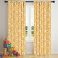thumbnail image 5 of Blackout Kids Curtains,Yellow Daisy Flower Retro Pattern Childrens Insulated Curtains Set Of 2,Bedroom Essentials,Toddler Room Decor 42"x84", 5 of 5