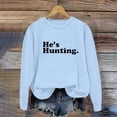 thumbnail image 7 of Womens Oversized Sweatshirt Crewneck Long Sleeve Fleece Lined Pullover Tops Fall Outfits Winter Clothes Light Blue L, 7 of 7
