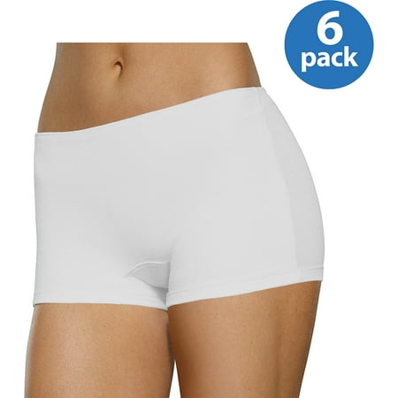 Women's Assorted Cotton Shortie Boyshort Panties, 6