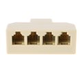 thumbnail image 4 of Adaptador divisor telefónico RJ11 6P4C macho a hembra Divisor de línea telefónica de 4 vías, 4 of 5