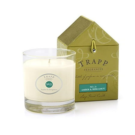 Trapp Candle Flowers - Trapp Signature Home Collection No. 21 Amber & Bergamot Poured Candle, 7-Ounce