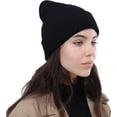 thumbnail image 2 of Gorro de lana para hombre y mujer, gorro de invierno con puños, tejido suave y cálido, gorro de calavera, 2 of 7
