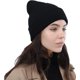thumbnail image 2 of Gorro de lana para hombre y mujer, gorro de invierno con puños, tejido suave y cálido, gorro de calavera, 2 of 7