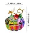 thumbnail image 4 of Steadline Glass Storage Jar,Pumpkin Shaped Crystal Container With Decorative Finish,Multi Purpose Vessel,Hold Candy And Small Trinkets On Dining Tables And Shelves, 4 of 7