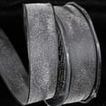 thumbnail image 3 of The Ribbon People Sheer Dark Silver Crystal Wired Edge Craft Ribbon 1.5" x 27 Yards, 3 of 3