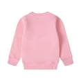 thumbnail image 2 of Toddler Crewneck Sweatshirt Girls Casual Fall&Winter Long Sleeve Tops Shirts Pink Butterfly Ruffle Pullover Size 7(Butterfly-8123), 2 of 5