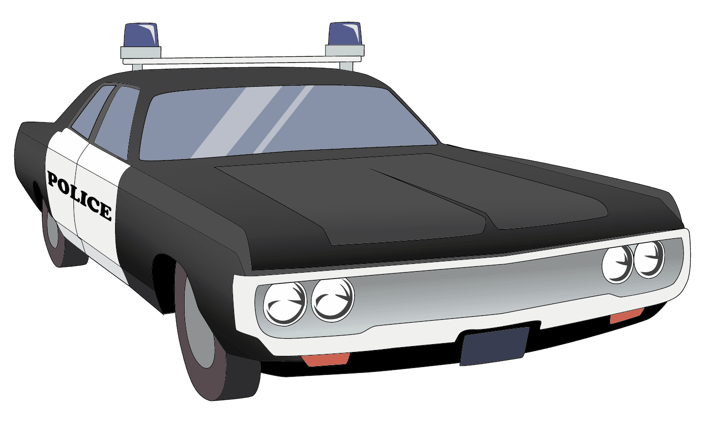 Police Car Artwork Design for Kid's Room Vinyl Wall Decal Emergency(02)