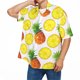 thumbnail image 4 of Camisas De Franela Para Hombre Hombres Moda Primavera Verano Casual Manga corta Turndown Neck Impreso Camisetas Top Blusa (White, 4XL), 4 of 6