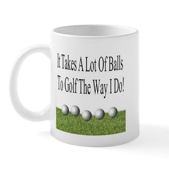 CafePress - Golf Balls Mug - 11 oz Ceramic Mug - Novelty Coffee Tea Cup