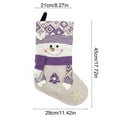 thumbnail image 3 of Christmas Decorations Christmas Stockings Purple Velvet with Super Soft Plush Cuff Christmas Socks Santa Claus Doll Gift Bag for Family Fireplace Holiday Christmas Party Decorations, 3 of 6
