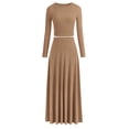 thumbnail image 1 of Vestido PRETTYGARDEN Conjunto de 2 Piezas Top Corto y Falda de Punto Acanalado Talla L, 1 of 7