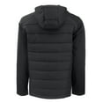 thumbnail image 3 of Men's Cutter & Buck Black Green Bay Packers  Evoke PrimaLoft Hybrid Eco Softshell Recycled Full-Zip Hooded Jacket, 3 of 3