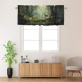 thumbnail image 2 of Deer Curtain Valances Foggy Forest Moose Nature Woodland Wildlife Animal Privacy Window Valances for Living Room Kitchen 54 by 18 in, 1 Panel, 2 of 6