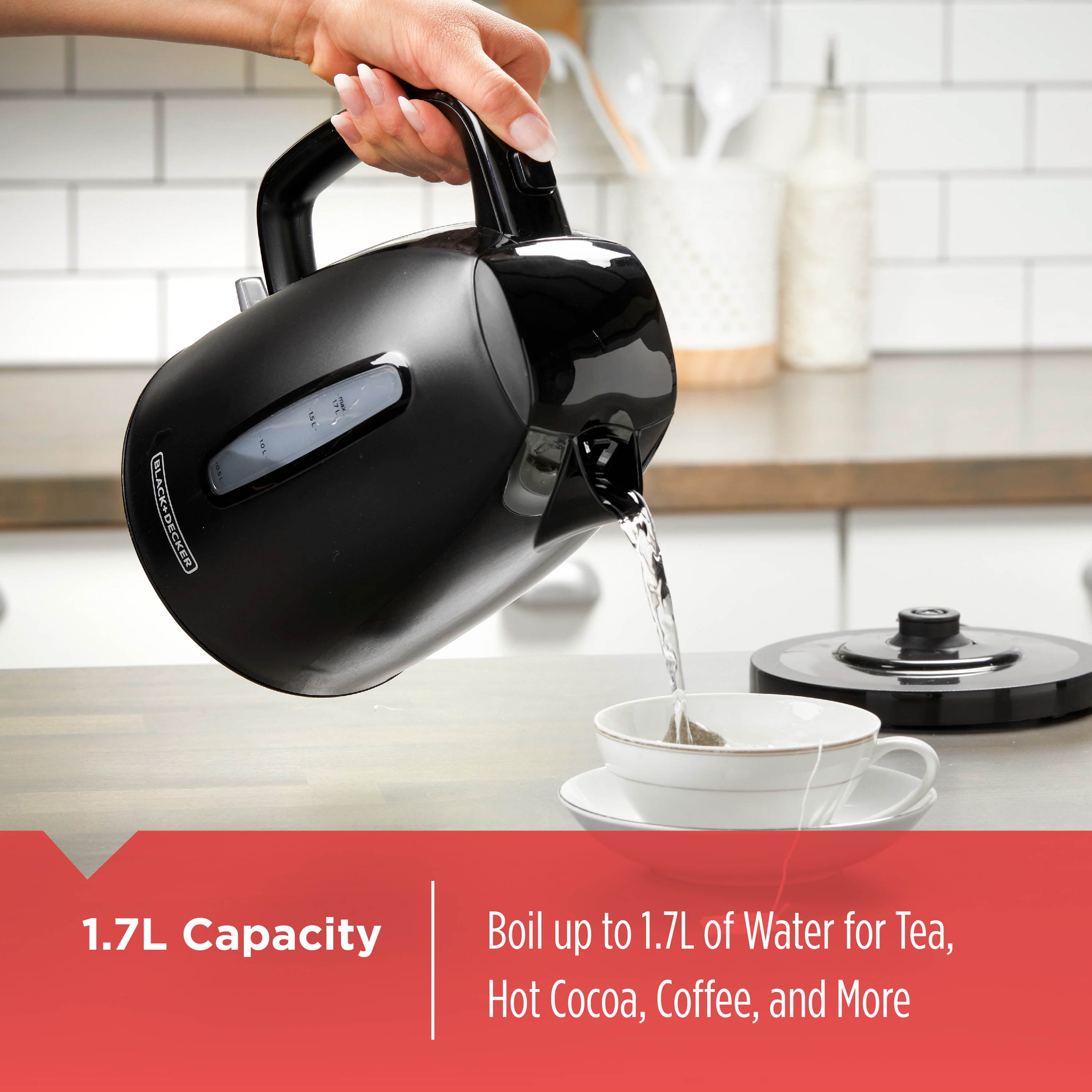 Black + Decker Appliances 1.7 Liter Arc Design Premium Electric Kettle-Free  Ship