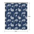 thumbnail image 5 of Blue Pioneer Flower and Paisley Pattern Shower Curtain 72"x84" ,Bathroom Decorative Shower Curtains Set with 12 Hooks,Modern Waterproof Washable Shower Curtain, 5 of 6