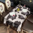 thumbnail image 3 of Beige and Black Of Leopard Print Rectangle Tablecloth 60"x102",Waterproof Polyester Rectangle Table Cloth, Wipeable Spillproof Polyester Tablecloth for Dining, Camping, Indoor and Outdoor, 3 of 6