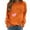 Orange, variant on Tdoqot Womens Valentines Shirts- Long Sleeve Casual Heart Print Cute Pullover Sweatshirt Tops Red Size XL