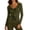#2Army Green, variant on No Boundaries Womens Ruffle Front Long Sleeve Top V Neck Fitted Slim Fit Blouse
