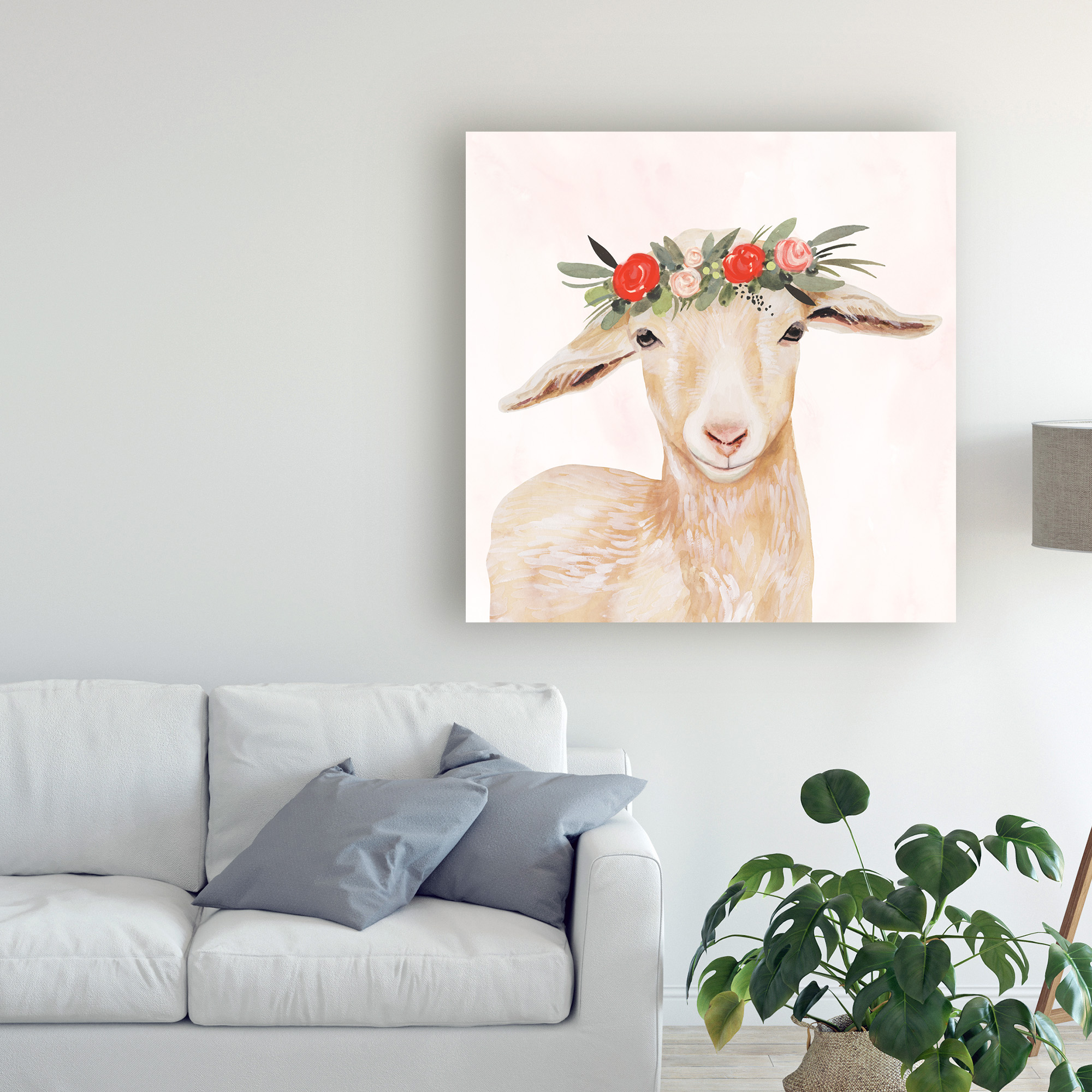 Trademark Fine Art 'Garden Goat I' Canvas Art by Victoria Borges