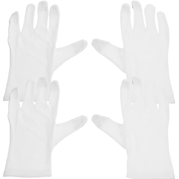 FONDOTIN White Cotton Gloves for Outdoor Work, Gardening, Use and General