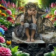 Uiz Merueh Garden Statues Garden Fairy Statues Outdoor, Outdoor Fairy Figurine Accessories,Patio Lawn Yard Porch, Ornaments for Outside Gifts