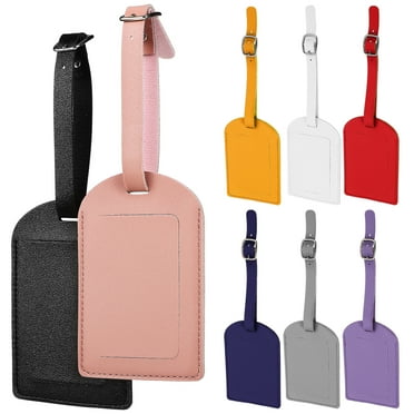 8Pcs Leather Luggage Tag Thicken Luggage Tag Flipping Lid Luggage Tag Suitcase Tag Leather Suitcase Tag