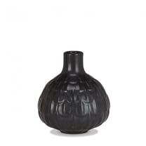 MDR Trading Inc.  Bulb Shaped Matte Black Vase