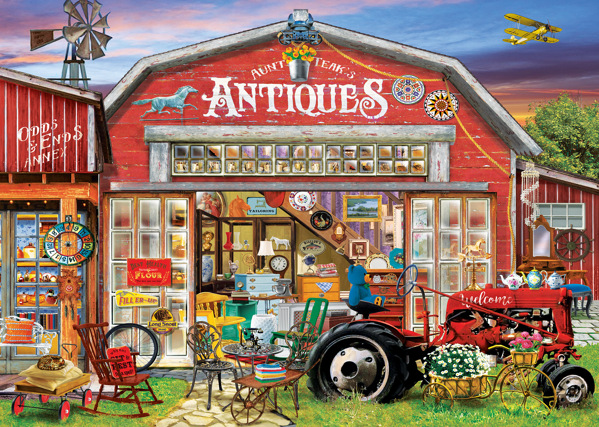 Hidden Images Glow In The Dark - Antiques for Sale 500 Piece Puzzle