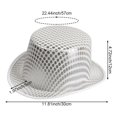 thumbnail image 6 of Vjnyvs Fashion New Sequin Magic Hat Jazz Hat Polka Dot Decorated Hat Sequin Top Hat Adult Unisex Hats Masquerade Gangster Cap Novelty Hat Halloween Derby Hat, 6 of 7