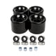 thumbnail image 2 of Ruedas de patineta longboard de 60 mm, 78 A, con rodamientos, juego de 4, ruedas de repuesto Cubierta negra negra, 2 of 9