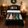 thumbnail image 2 of Manfei Christmas Tree Twin Sheets Holiday Bedding, Cream Green 3 Pieces (1 Flat Sheet, 1 Fitted Sheet and 1 Pillowcase), 2 of 6