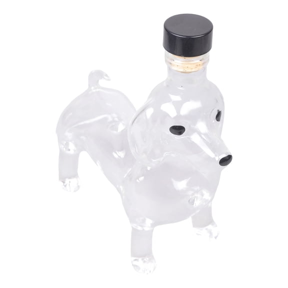 Elegant Glass Dachshund Shaped Whiskeys Decanter 300ml for Spirits Enthusiasts