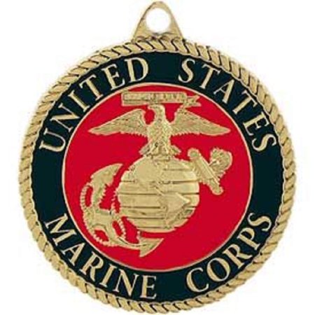Military Key Ring (United States Marine Corps Logo Keychain Patriotic Key Ring Military Gift Men Women Veteran Red)
