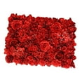 thumbnail image 2 of Paneles de flores artificiales de 24'' x 16'', fondo 3D para fiestas en casa y bodas. rojo, 2 of 9