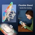 thumbnail image 4 of Heavy Duty Shockproof Case for Samsung Galaxy Tab S10 FE , Galaxy Tab S9 FE , Galaxy Tab S9,Anti drop silicone+PC Layer Protective Case 360 ° Rotating Square Handle Stand With Shoulder Strap,Colorful, 4 of 8