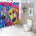 thumbnail image 7 of Orinice Dogs Heart Bathroom Decor Set Colorful Luxurious Graphic Print Polyester Fabric Shower Curtain Mother's Day Decor with Hooks 60x72, 7 of 7