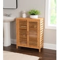 thumbnail image 4 of Linon Bracken Armoire au Sol Robuste en Bambou Massif à 2 Portes et 3 Tablettes, Brun Naturel, 4 of 14