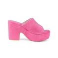 thumbnail image 3 of INSPIRE CHIC Women's Platform Slides Chunky Heel Sandals Hot Pink 8, 3 of 8