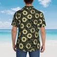 thumbnail image 6 of Goofa Sunflowers Hawaiian Shirt for Men, Unisex Summer Beach Casual Short Sleeve Button Down Shirts,Aloha Tropical Floral print shirt-XX-Large, 6 of 9