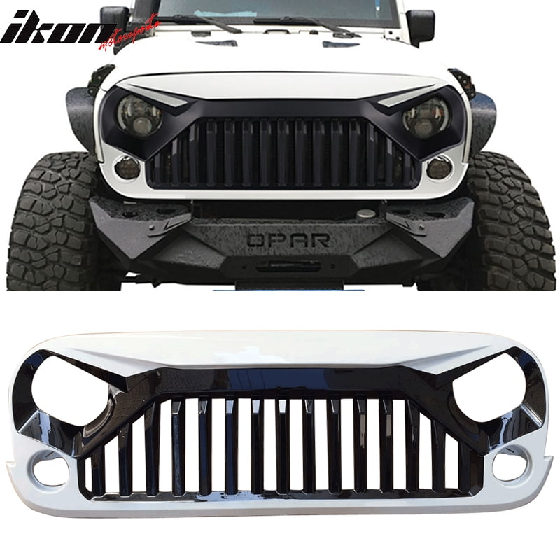 Ikon Motorsports Grille Fits 0718 Jeep Wrangler V2 Grille Topfire
