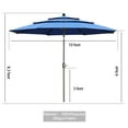 thumbnail image 4 of Aoodor 10ft 3-Tier Patio Umbrella, Outdoor Table Market Umbrella Tilt Adjustment and Crank, 4 of 9