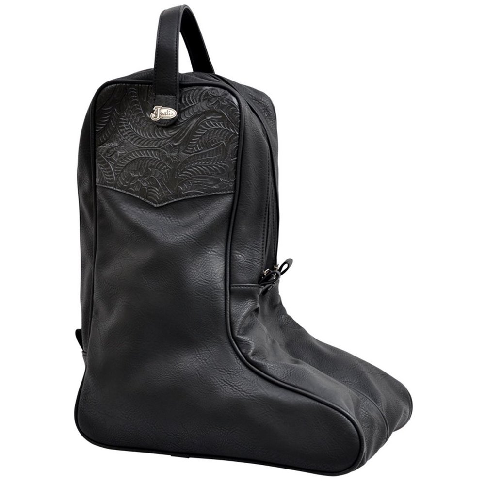 JUSTIN Justin Western Boot Bag Embossed Concho Overlay Zip Closure
