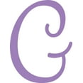 thumbnail image 1 of Acrylic Craft Letters, Lobby Sign G Script, 1'' Tall Lavender Alphabet, 1 of 5