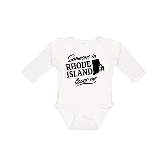 Inktastic Someone in Rhode Island Loves Me Boys or Girls Long Sleeve Baby Bodysuit