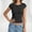 Black, variant on Womens Short Sleeve Tops Summer T Shirts Round Neck Causal Fashion Outfits Trendy Clothes Basic Tee(White,L)