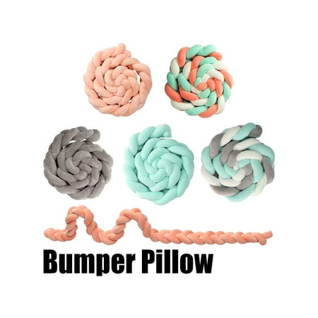 2m 6 56ft Baby Infant Plush Crib Bumper Bed Bedding Cot Braid