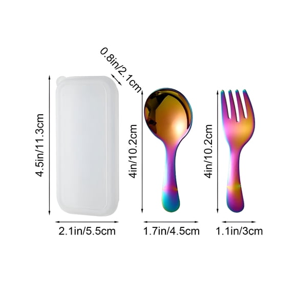 ACDANC 2026 New Rainbow Silverware Set,Stainless Steel Flatware Set,Shiny Rainbow Metal Cutlery Set,Include Fork and Spoon Set,Dishwasher Safe Eating Utensils Sets