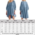thumbnail image 2 of Vestido de manga Linterna Casual Una línea Mujer Color sólido Traje diario Ygjytge Azul T S para Mujer, 2 of 5